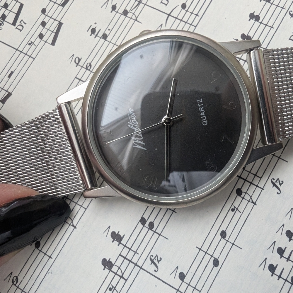 Midtown Silver Mesh Band Watch - Picture 3 of 10